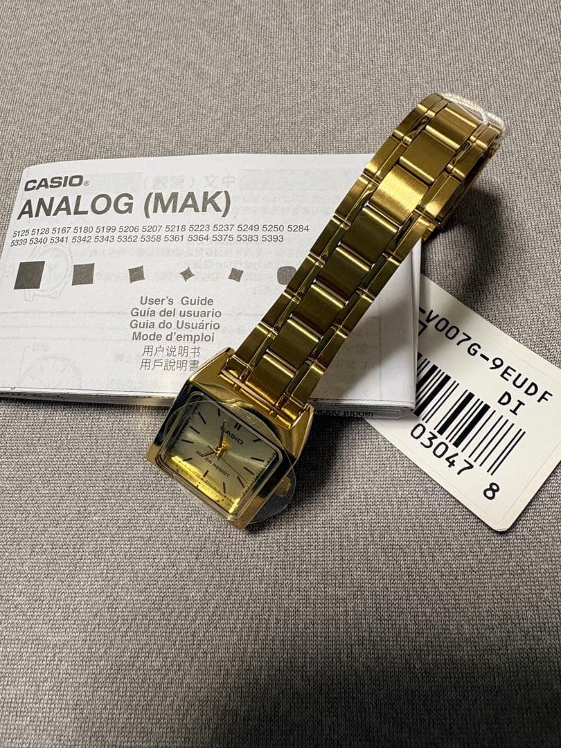 Casio LTP-V007G-9E Standard Quartz Ladies Watch Gold Metal Band Japan Import