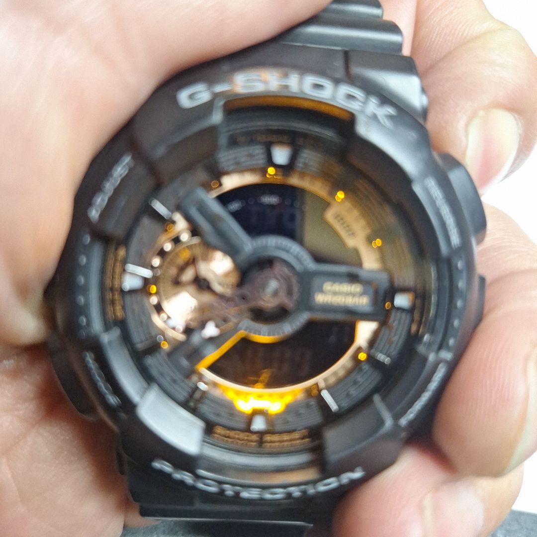 Casio G-Shock GA-110RG Analog Digital Watch Black and Gold Contrast Japan Import