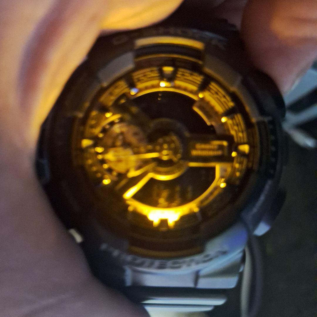 Casio G-Shock GA-110RG Analog Digital Watch Black and Gold Contrast Japan Import