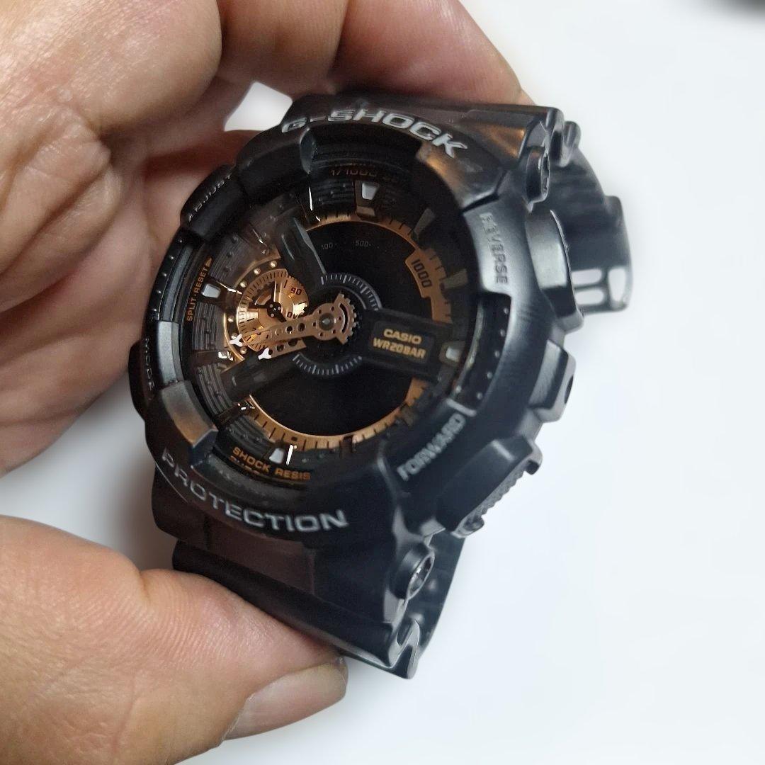 Casio G-Shock GA-110RG Analog Digital Watch Black and Gold Contrast Japan Import