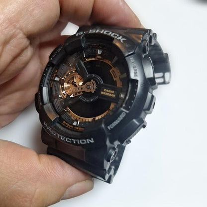 Casio G-Shock GA-110RG Analog Digital Watch Black and Gold Contrast Japan Import