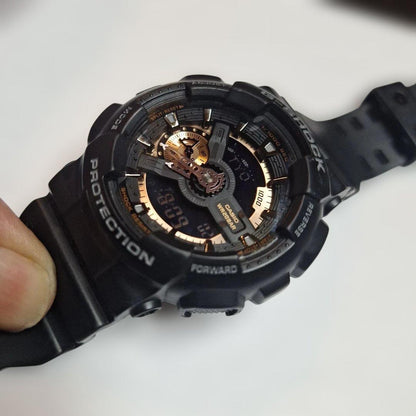 Casio G-Shock GA-110RG Analog Digital Watch Black and Gold Contrast Japan Import