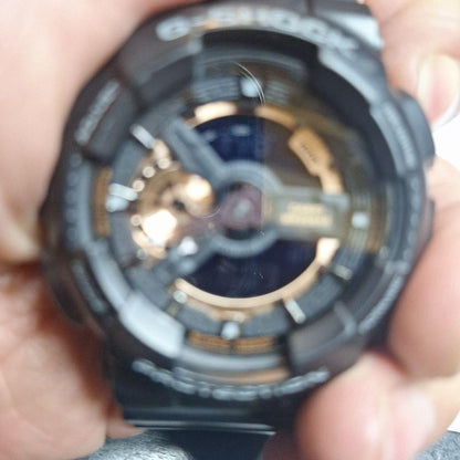 Casio G-Shock GA-110RG Analog Digital Watch Black and Gold Contrast Japan Import