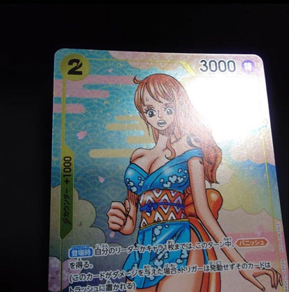 Nami R OP06-101 Promotional 2nd Anniversary Japan Import card with sleeve and loader