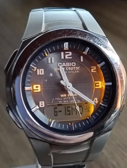 Casio WAVE CEPTOR Solar Radio-Controlled Watch WVA-400J — Japan Import