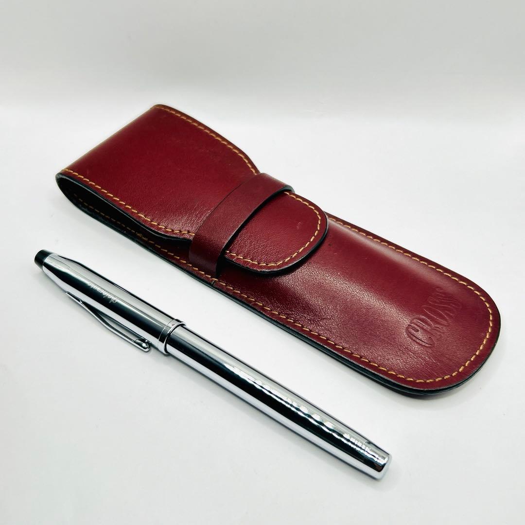 Cross Pen Line Silver Fountain Pen with Gold Nib and Case