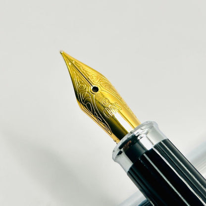 Cross Pen Line Silver Fountain Pen with Gold Nib and Case