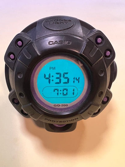 Casio G-Shock GQ-200 Muscle Watch Alarm Clock Digital Display Backlight Purple — Japan Import