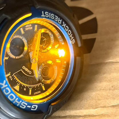 Casio G-Shock Analogue Digital Watch Blue Light Men’s Working — Japan Import