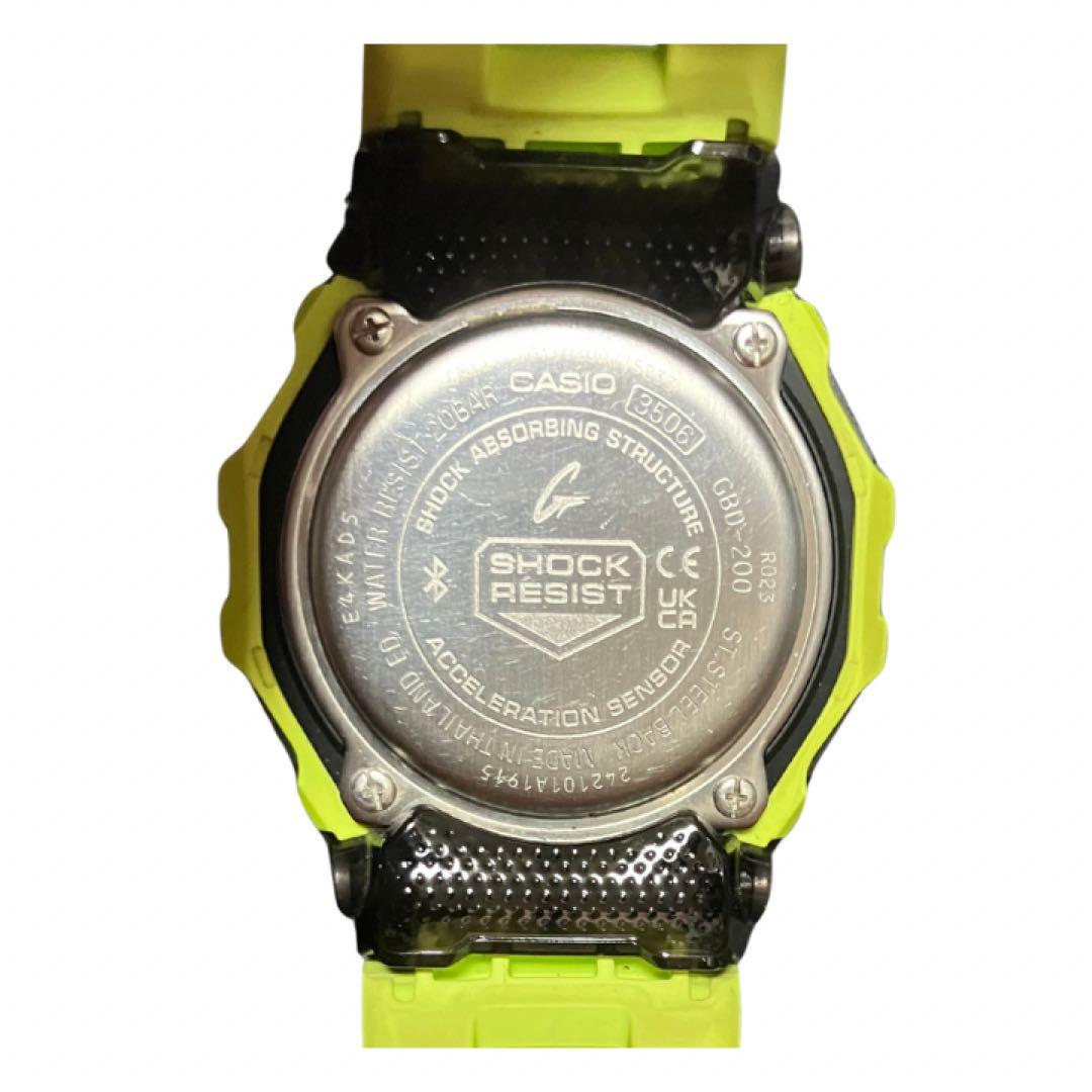 Casio G-Shock G-Squad GBD-200 Series Watch Model 3506 Fluorescent Yellow