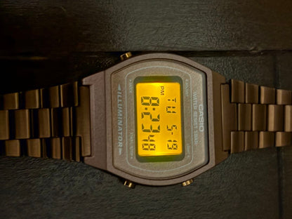 Casio B640-WC-5A Rose Gold Digital Watch with Stopwatch and Alarm — Japan Import