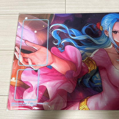Official One Piece Playmat featuring Nefertari Vivi with sealed promo card from Japan import by Nephtali
