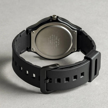 Casio Collection Standard MW-240-3B Analog Watch with Large Dial, Black Resin Band — Japan Import