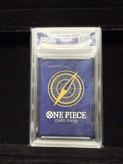 One Piece Monkey D. Luffy OP05 PSA9 card from 3rd Anniversary Set featuring Basilhmoth character