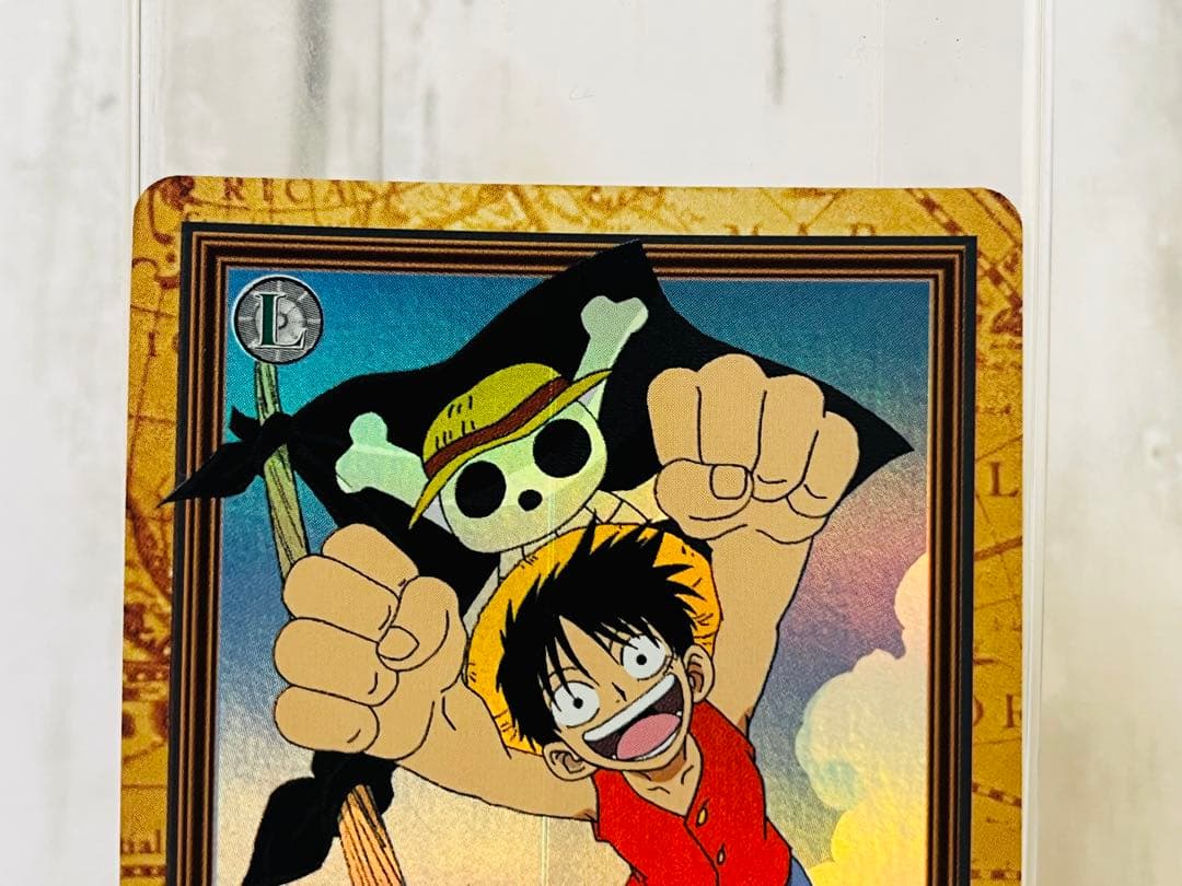 One Piece Monkey D. Luffy C69 Carddass Hyper Battle trading card in protective sleeve