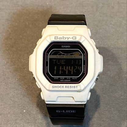 Casio Baby-G BLX-5600 G-LIDE Digital Watch Square Face Tide Graph White/Black — Japan Import