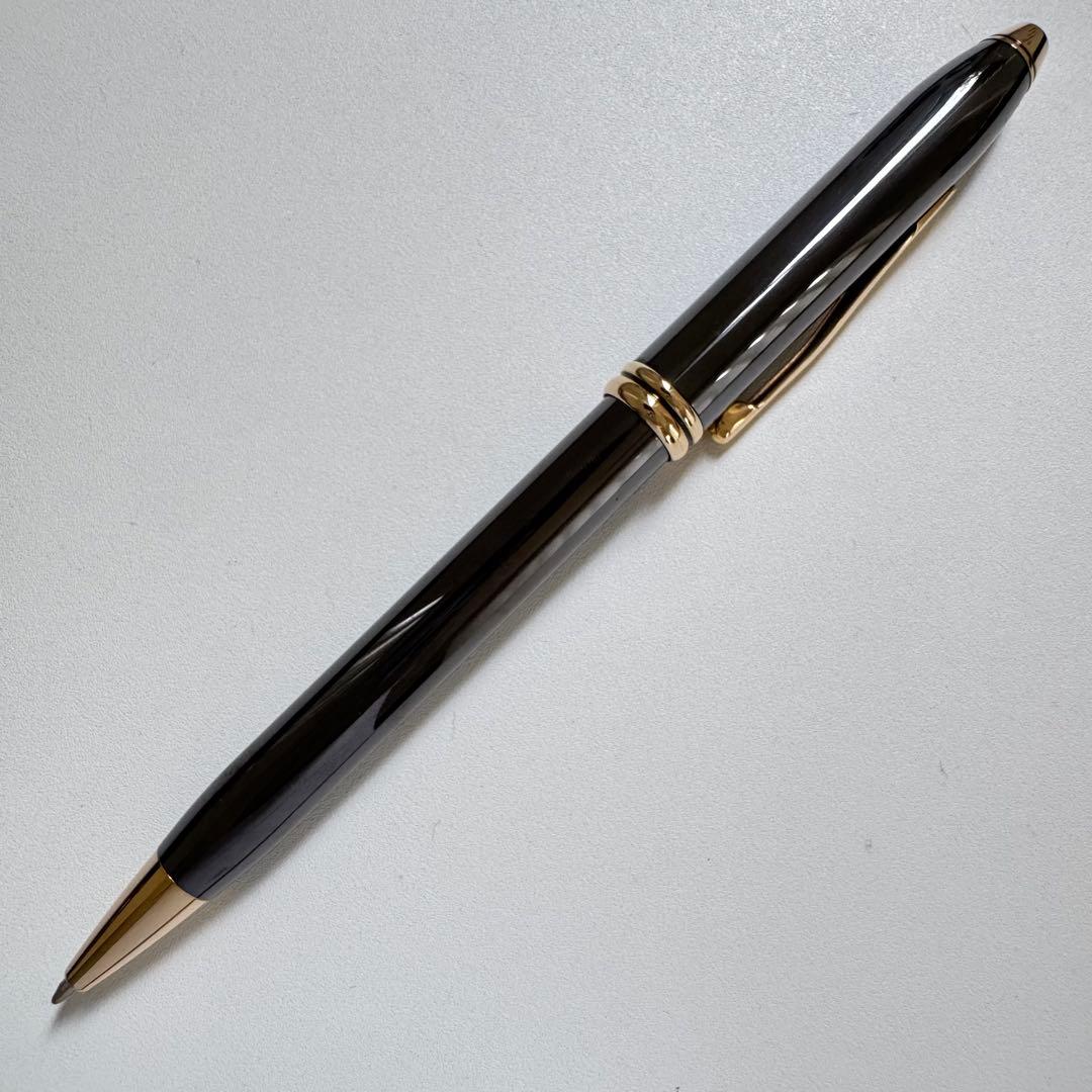 Cross Townsend Gold Titanium Ballpoint Pen Twist Type — Japan Import