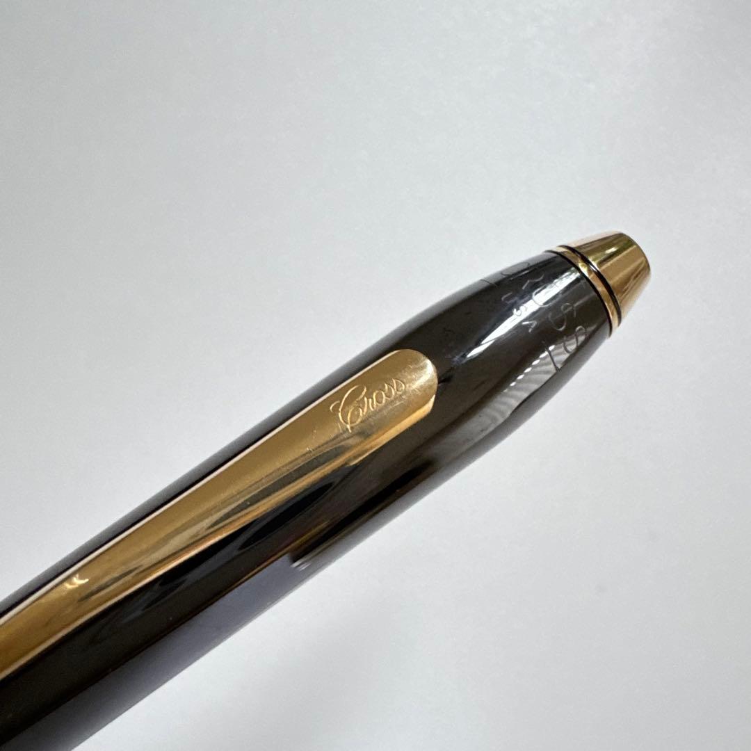 Cross Townsend Gold Titanium Ballpoint Pen Twist Type — Japan Import