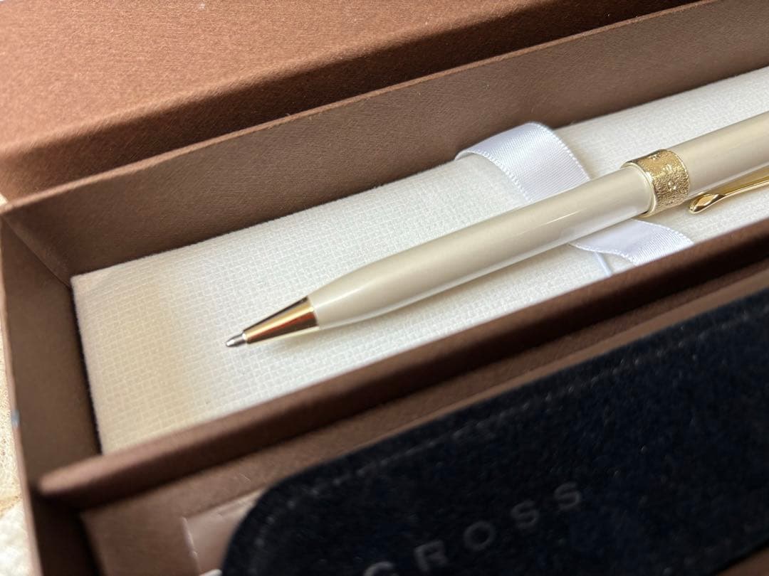 Cross Ballpoint Pen with Heart and Key Charms
