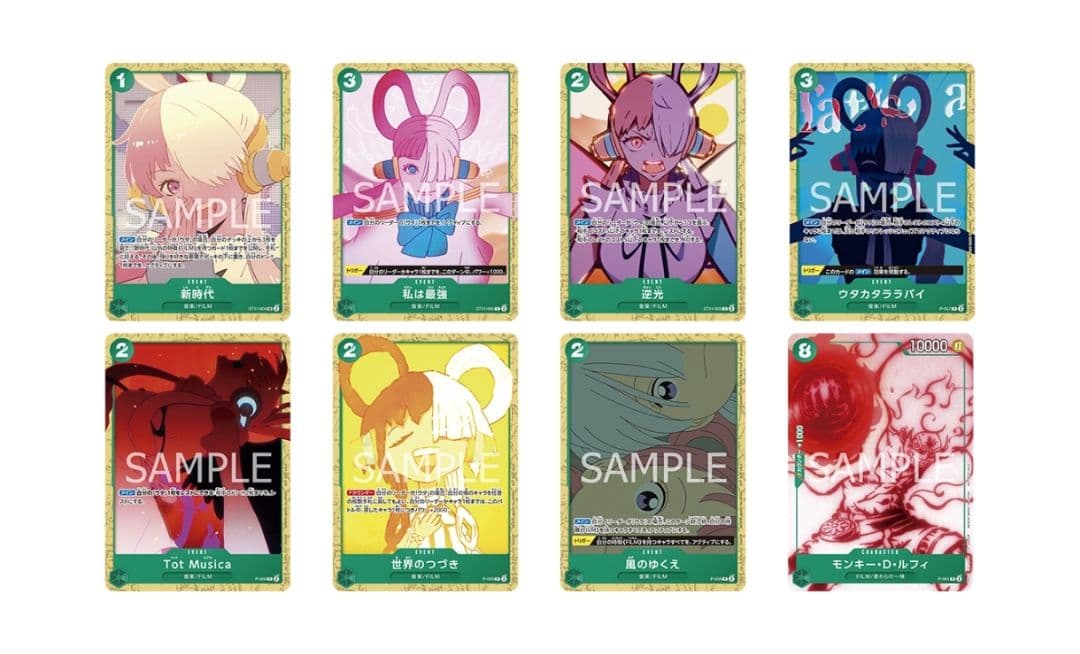 One Piece Otama Collection premium card set and Film Red Encore visitor booklet from Japan import