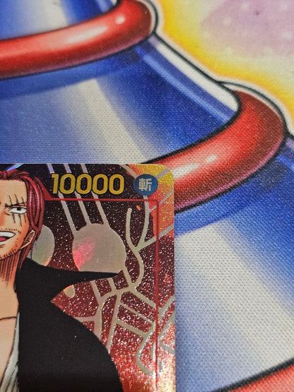 One Piece Shanks OP01-120 Secret Card Japanese edition with minor signs of use
