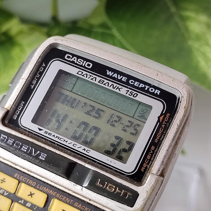 Casio Data Bank 150 DBC-W151 Digital Watch with Genuine Bracelet and Battery — Japan Import