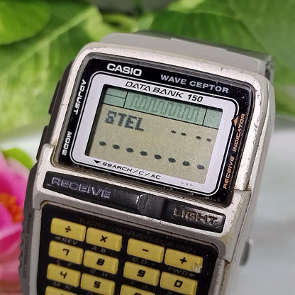 Casio Data Bank 150 DBC-W151 Digital Watch with Genuine Bracelet and Battery — Japan Import