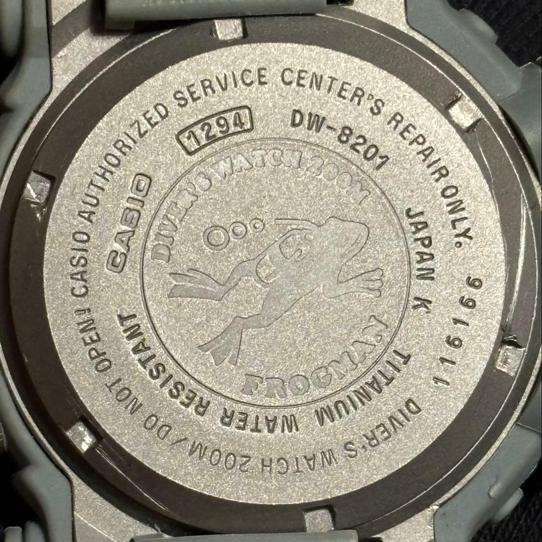 Casio G-Shock Frogman DW-8201 Silver Gray Watch — Japan Import