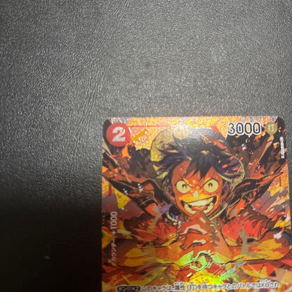 One Piece Monkey D. Luffy OP01-024 parallel trading card with minor scratches