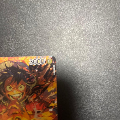 One Piece Monkey D. Luffy OP01-024 parallel trading card with minor scratches