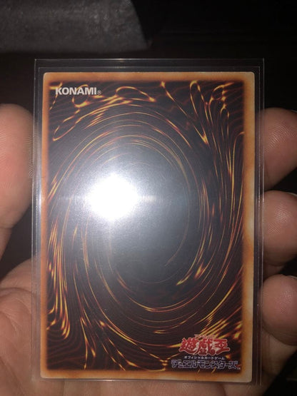 Konami Holy Night Dragon PGD-EN001 Light Attribute trading card in UV cut double sleeve with 2500 ATK and 2300 DEF