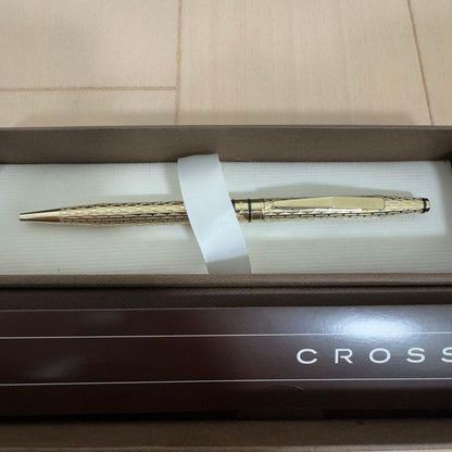 Cross Gold Diamond Cut Ballpoint Pen with Box