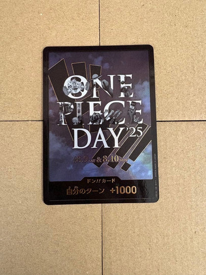 One Piece Day 25 Don Card featuring character with +1000 effect during your turn