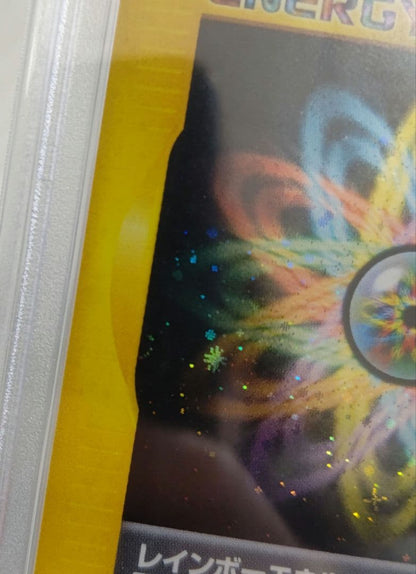 2001 Rainbow Energy Card VS featuring rare spiral and cross holo patterns PSA10 graded collectible