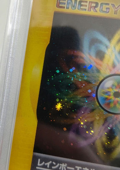 2001 Rainbow Energy Card VS featuring rare spiral and cross holo patterns PSA10 graded collectible