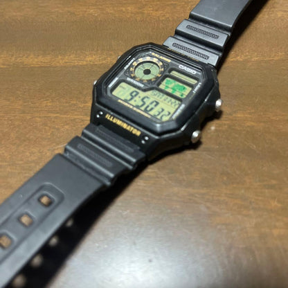 Casio Illuminator Digital Watch with Black Rubber Band