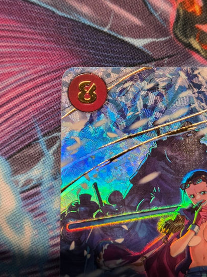 One Piece Japanese trading card featuring Smoke Jack & Tashigi SP characters