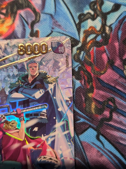 One Piece Japanese trading card featuring Smoke Jack & Tashigi SP characters