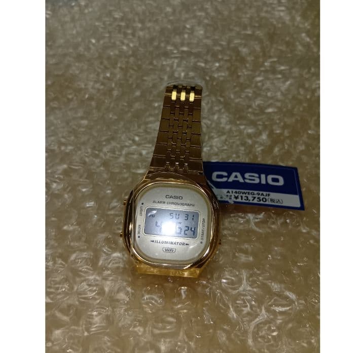 Casio A140WEG-9AJF Classic Digital Watch with Gold Color — Japan Import