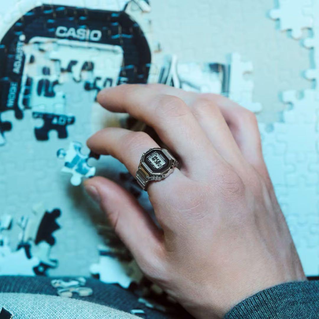 Casio G-Shock Square Model Silver Ring Watch