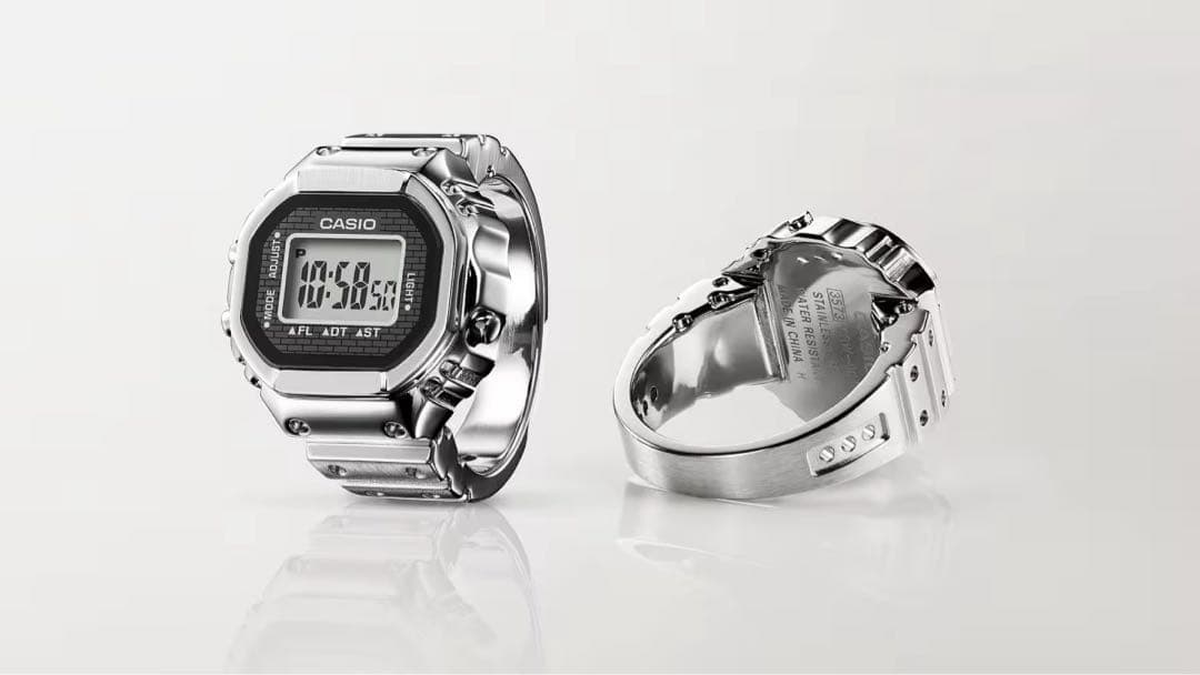 Casio G-Shock Square Model Silver Ring Watch