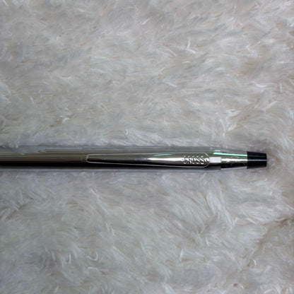 CROSS gold ballpoint pen with gold body and included box showing signs of storage wear