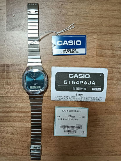 Casio AQ-240E-3A Dual Display Watch Body Only Japan Import