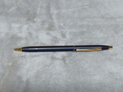 Cross Classic Century ballpoint pen in matte black with gold decoration and conical cap design