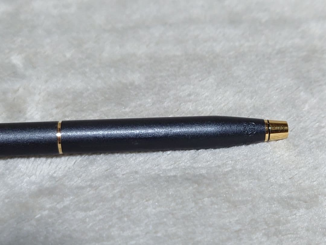 Cross Classic Century ballpoint pen in matte black with gold decoration and conical cap design