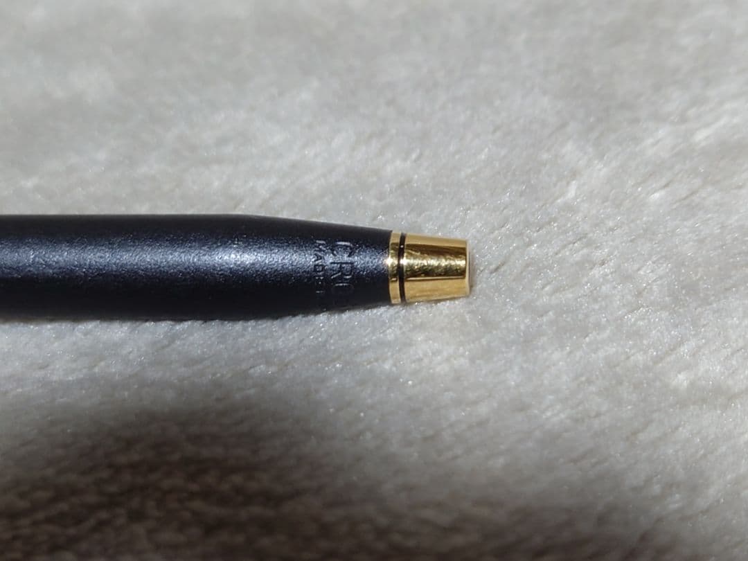 Cross Classic Century ballpoint pen in matte black with gold decoration and conical cap design