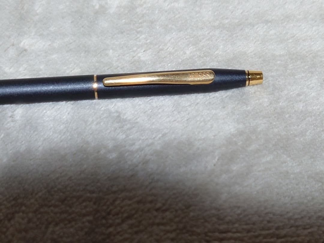 Cross Classic Century ballpoint pen in matte black with gold decoration and conical cap design