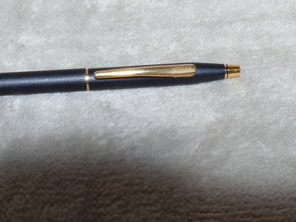 Cross Classic Century ballpoint pen in matte black with gold decoration and conical cap design