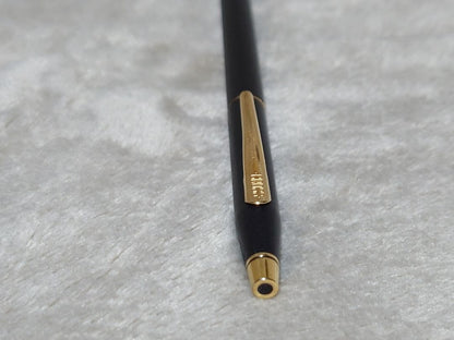 Cross Classic Century ballpoint pen in matte black with gold decoration and conical cap design