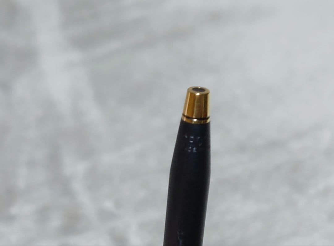 Cross Classic Century ballpoint pen in matte black with gold decoration and conical cap design